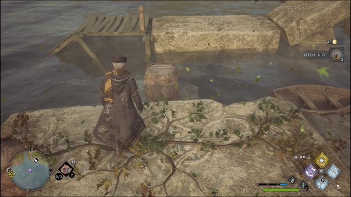 Jump to the platform that is under water - Hogwarts Legacy: Marunweem Lake - all Merlin Trials - Hogwarts Legacy: Merlins Trials - Hogwarts Legacy Guide