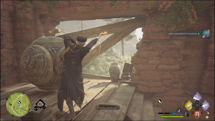 After activating the Puzzle, use the Revelio spell to find out where the orb is - Hogwarts Legacy: Marunweem Lake - all Merlin Trials - Hogwarts Legacy: Merlins Trials - Hogwarts Legacy Guide