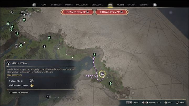 Interactive map link: Merlin Trial - Marunweem Lake #1 - Hogwarts Legacy: Marunweem Lake - all Merlin Trials - Hogwarts Legacy: Merlins Trials - Hogwarts Legacy Guide