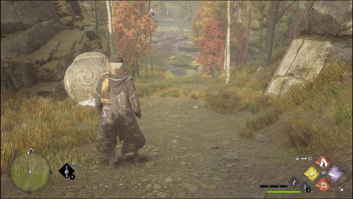 Then use Depulso to push the object away - Hogwarts Legacy: Hogwarts Valley - all Merlin Trials - Hogwarts Legacy: Merlins Trials - Hogwarts Legacy Guide