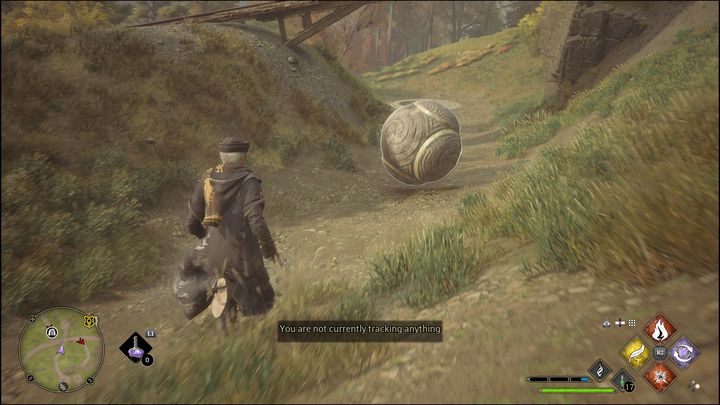 It is enough to use these spells a few times for the ball to roll down by itself and hit the target - Hogwarts Legacy: Hogwarts Valley - all Merlin Trials - Hogwarts Legacy: Merlins Trials - Hogwarts Legacy Guide