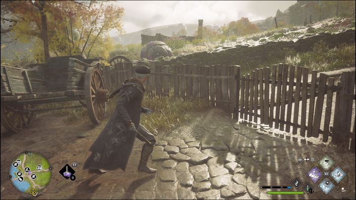 Solving the trial will require you to use Accio , Depulso , Confringo or any other spell that pushes objects away - Hogwarts Legacy: Hogwarts Valley - all Merlin Trials - Hogwarts Legacy: Merlins Trials - Hogwarts Legacy Guide