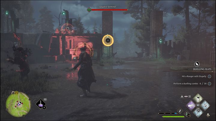 The task is very simple, however, it will require you to kill all the enemies in the camp first - Hogwarts Legacy: Hogwarts Valley - all Merlin Trials - Hogwarts Legacy: Merlins Trials - Hogwarts Legacy Guide