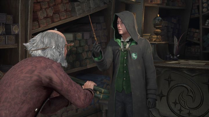 Crafting a "unique personalized wand" is a part of the Welcome to Hogsmeade story quest, which involves visiting the town to replenish supplies lost after the dragon attack from the beginning of the game - Hogwarts Legacy: How to receive a customized Wand? - Hogwarts Legacy: Main character - Hogwarts Legacy Guide