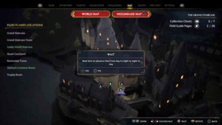 You can fast-forward time from the map window - Hogwarts Legacy: Can you change the time of day? - Hogwarts Legacy: Combat and exploration - Hogwarts Legacy Guide