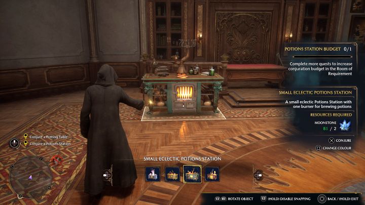 You can choose from a list of different interactive stations and decorations - Hogwarts Legacy: How to unlock the Room of Requirement? - Hogwarts Legacy: Basics - Hogwarts Legacy Guide