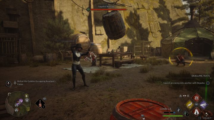 There will be 5 enemies at level 18 in the camp - Hogwarts Legacy: The Tale of Rowland Oakes - Hogwarts Legacy: Hogwarts side quests - Hogwarts Legacy Guide