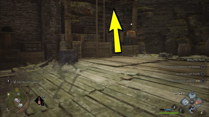 Land at the fast travel point and sneak into the camp - Hogwarts Legacy: The Tale of Rowland Oakes - Hogwarts Legacy: Hogwarts side quests - Hogwarts Legacy Guide