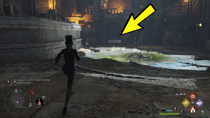 Under the stove you will find a descent to the lower level - Hogwarts Legacy: The Tale of Rowland Oakes - Hogwarts Legacy: Hogwarts side quests - Hogwarts Legacy Guide