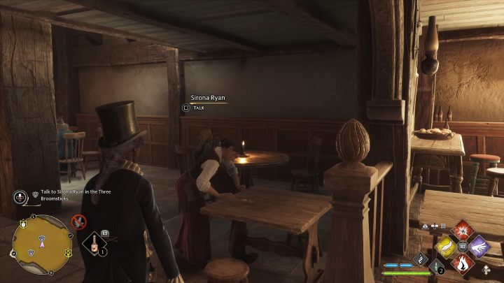 You can unlock the quest at The Three Broomsticks in Hogsmeade - Hogwarts Legacy: A Friend in Deed - walkthrough - Hogwarts Legacy: Hogsmeade Side Quests - Hogwarts Legacy Guide