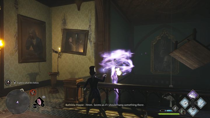 The hand-shaped stand on the right doesn't have a lantern - Hogwarts Legacy: Minding Your Own Business - Hogwarts Legacy: Hogsmeade Side Quests - Hogwarts Legacy Guide