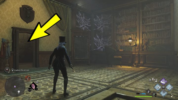 Look around to find the lantern, and use Accio to place it on the stand - Hogwarts Legacy: Minding Your Own Business - Hogwarts Legacy: Hogsmeade Side Quests - Hogwarts Legacy Guide