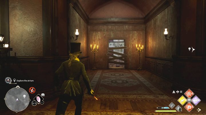 Time to move to the other side of the atrium - Hogwarts Legacy: Minding Your Own Business - Hogwarts Legacy: Hogsmeade Side Quests - Hogwarts Legacy Guide