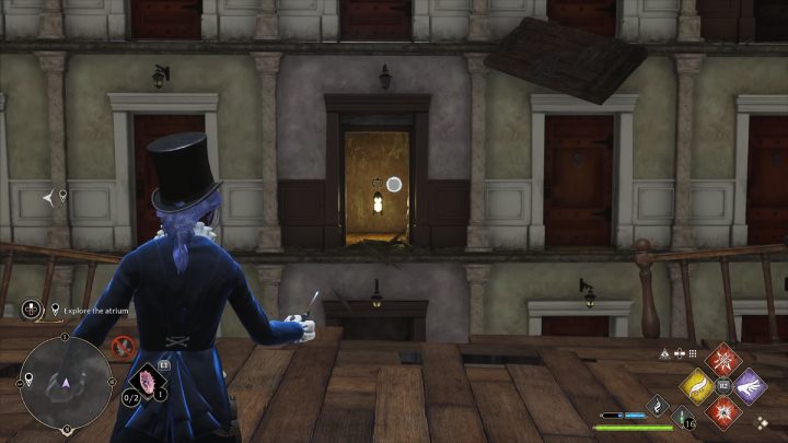 In the distance you will see another door covered with boards - Hogwarts Legacy: Minding Your Own Business - Hogwarts Legacy: Hogsmeade Side Quests - Hogwarts Legacy Guide