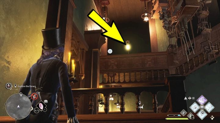 Go through the next door, climb the stairs and you'll reach a wall - Hogwarts Legacy: Minding Your Own Business - Hogwarts Legacy: Hogsmeade Side Quests - Hogwarts Legacy Guide