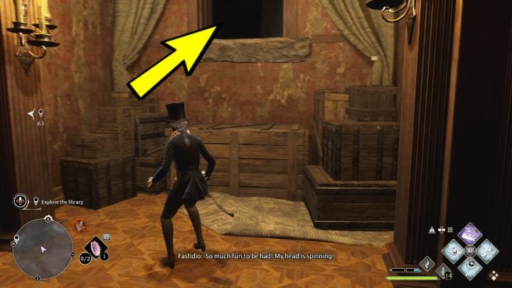 Proceed forward and wait for the hole to turn into a pathway to the next room - Hogwarts Legacy: Minding Your Own Business - Hogwarts Legacy: Hogsmeade Side Quests - Hogwarts Legacy Guide