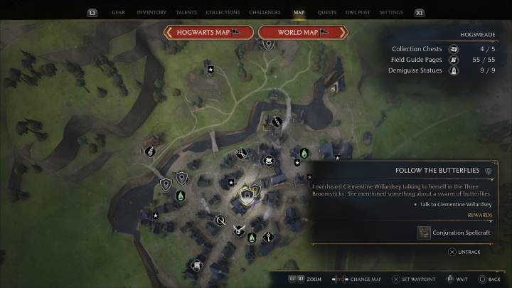 1 - Hogwarts Legacy: Follow the Butterflies - Hogwarts Legacy: Hogsmeade Side Quests - Hogwarts Legacy Guide