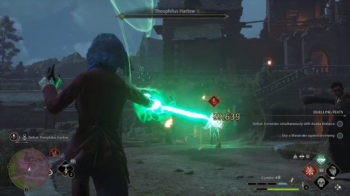 After yet another enemy wave, Harlow will appear - Hogwarts Legacy: Harlows Last Stand - Hogwarts Legacy: Relationship quests - Natty - Hogwarts Legacy Guide