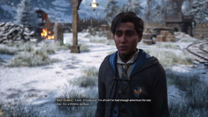 Once you're on the surface, talk to Amit about what happened while exploring the mine - Hogwarts Legacy: Its all Gobbledegook - Hogwarts Legacy: Main quests - Hogwarts Legacy Guide