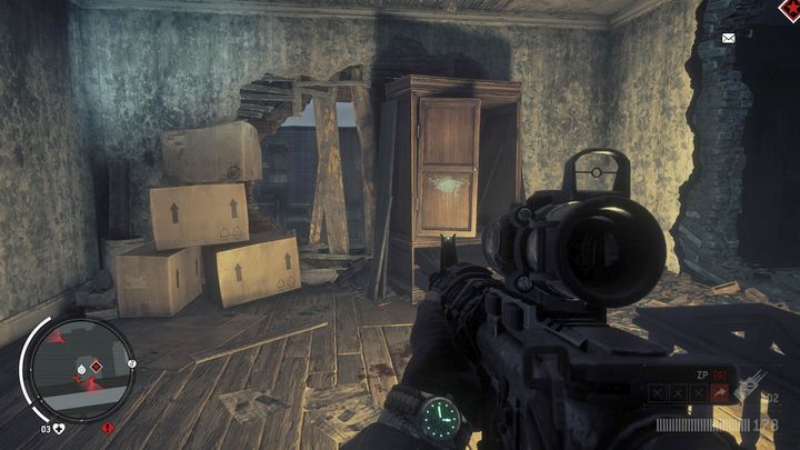 While being on the floor, you will see a decked-up passage to the outside of the building, which you need to destroy, and get through it to the top floor - Holloway - Red zone | Key Points - Key Points - Homefront: The Revolution Game Guide & Walkthrough