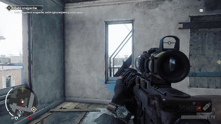 In the same room, you will find a broken window and stairs, which will lead you up - Holloway - Red zone | Key Points - Key Points - Homefront: The Revolution Game Guide & Walkthrough