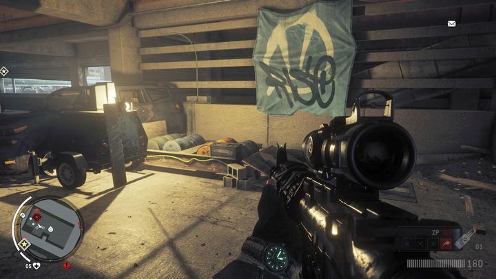 Once you jump, get the bike onto the mechanism visible on the screen, to power-up the generator needed for starting the computer on the upper level of the car park - Holloway - Red zone | Key Points - Key Points - Homefront: The Revolution Game Guide & Walkthrough