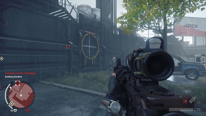 Once you eliminate all enemies and snipers, go to the back of the outpost and destroy the ventilation cover shown on the screenshot - Holloway - Red zone | Key Points - Key Points - Homefront: The Revolution Game Guide & Walkthrough