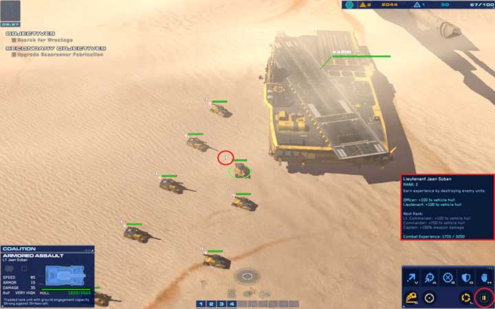 It is possible to each one of the units to achieve experience levels - Useful game hints - The basics - Homeworld: Deserts of Kharak Game Guide