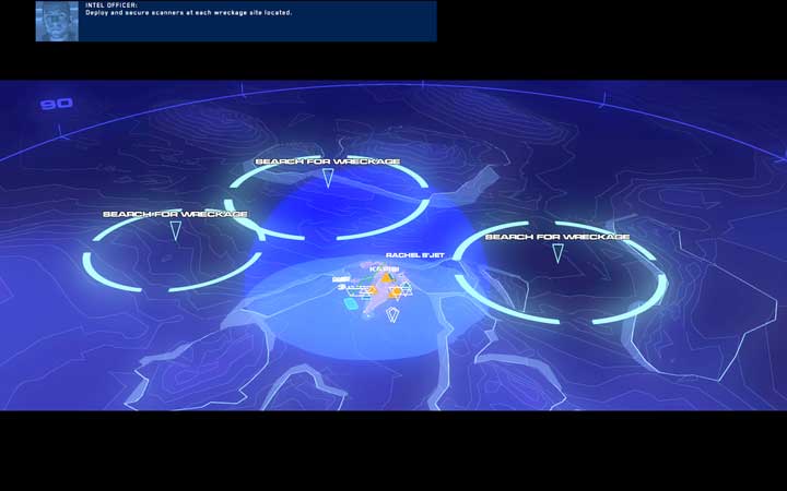 You have to find smaller fragments of the ship in three locations - they are in the center of the circles shown in the tactical view. - Mission 4 - Kalash Site - Campaign mode walkthrough - Homeworld: Deserts of Kharak Game Guide