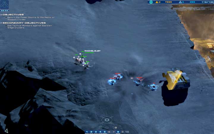 The fourth storage has poor defenses and you stand a chance of finding an artifact here. - Mission 8 - Tombs of the Ancients - Campaign mode walkthrough - Homeworld: Deserts of Kharak Game Guide