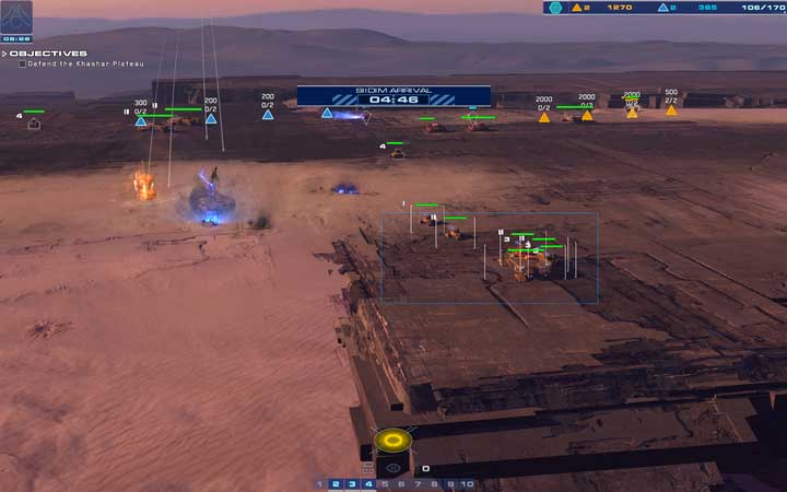 The positions on the rocks do not work - you have to wait for the enemy at the entrance. - Mission 11 - Khashar Plateau - Campaign mode walkthrough - Homeworld: Deserts of Kharak Game Guide