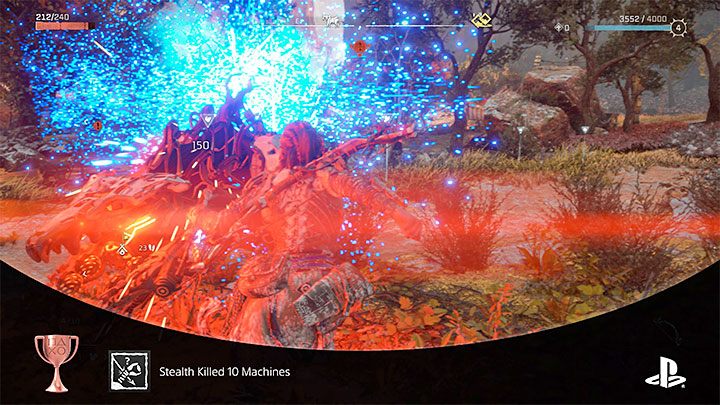 How to unlock: Performed a stealth kill on 10 machines - Horizon Forbidden West: Trophies - list, trophy guide - Appendix - Horizon Forbidden West Guide
