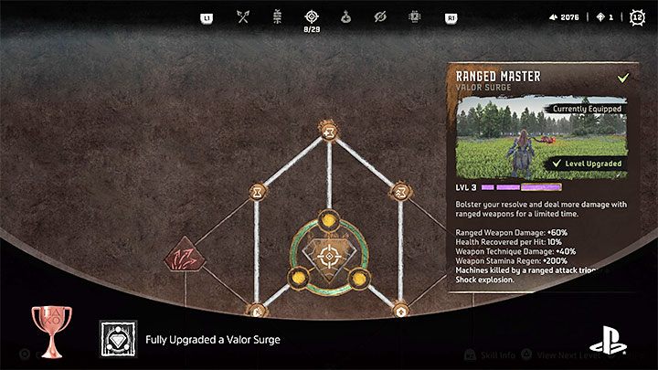 How to unlock: Upgraded a Valor Surge to its maximum level - Horizon Forbidden West: Trophies - list, trophy guide - Appendix - Horizon Forbidden West Guide