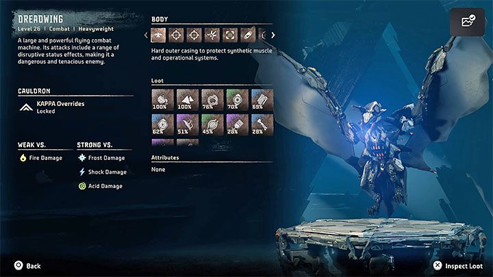 As always, you should begin the fight against the Dreadwing by scanning the large flying bat-like machine - Horizon Forbidden West: Seeds of the Past - walkthrough - Main Storyline - Horizon Forbidden West Guide