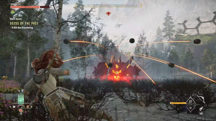 The Dreadwing also has dangerous area-of-effect attacks - Horizon Forbidden West: Seeds of the Past - walkthrough - Main Storyline - Horizon Forbidden West Guide