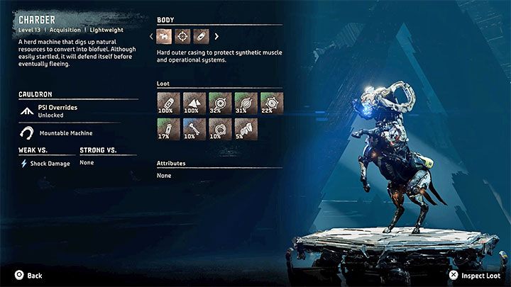 Chargers are some of the more common machines encountered in the game - Horizon Forbidden West: How to override and mount a Charger? - Exploration - Horizon Forbidden West Guide