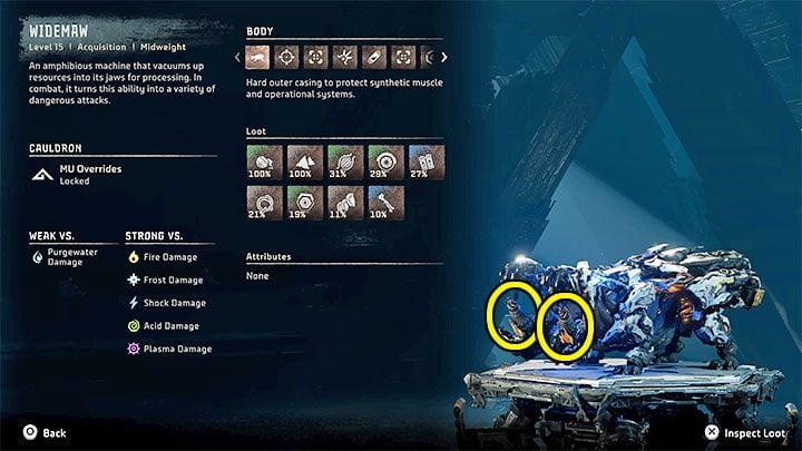 Widemaws are machines that, in simple terms, can be described as mechanical hippos - Horizon Forbidden West: How to get Widemaw Tusk? - World and game information - Horizon Forbidden West Guide