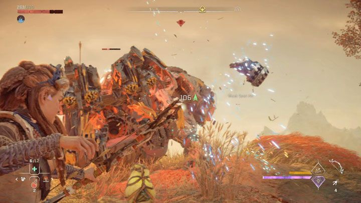 Remember to avoid hitting the Widemaw's other weak spots, because you might accidentally destroy the machine too quickly - Horizon Forbidden West: How to get Widemaw Tusk? - World and game information - Horizon Forbidden West Guide