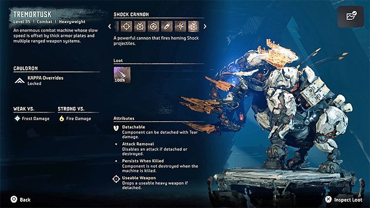 Just like usual, you should start the battle by scanning the Tremortusk and reading through its tab in the machine catalogue - Horizon Forbidden West: Tremortusk - boss, how to beat? - Bosses - Horizon Forbidden West Guide
