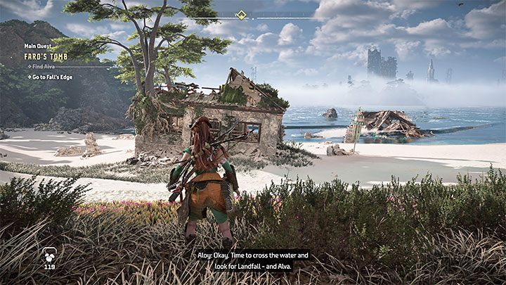 After Aloy is contacted by Kotallo, you will receive a suggestion to rearm in Razor's Edge, but this is completely optional - Horizon Forbidden West: Faros Tomb - walkthrough - Main Storyline - Horizon Forbidden West Guide