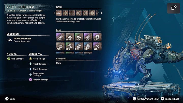 At the start of the Thunderjaw boss fight, you should scan it - Horizon Forbidden West: Faros Tomb - walkthrough - Main Storyline - Horizon Forbidden West Guide