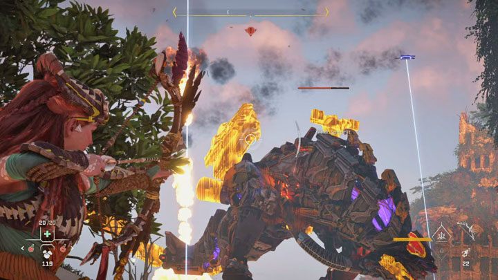 We recommend keeping a safe distance from the Thunderjaw throughout the battle, although remember that this elite machine can also launch effective ranged attacks - Horizon Forbidden West: Faros Tomb - walkthrough - Main Storyline - Horizon Forbidden West Guide