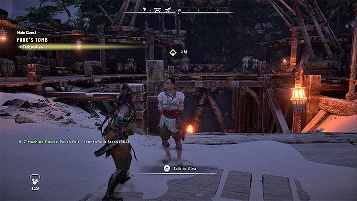 After winning the battle, once again reach the digsite - Horizon Forbidden West: Faros Tomb - walkthrough - Main Storyline - Horizon Forbidden West Guide