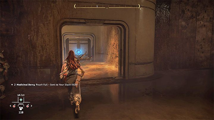 While crossing the chambers of Thebes, you can focus on following the main path (by finding more "blue" doors) or look around for loot and objects to scan along the way - Horizon Forbidden West: Faros Tomb - walkthrough - Main Storyline - Horizon Forbidden West Guide