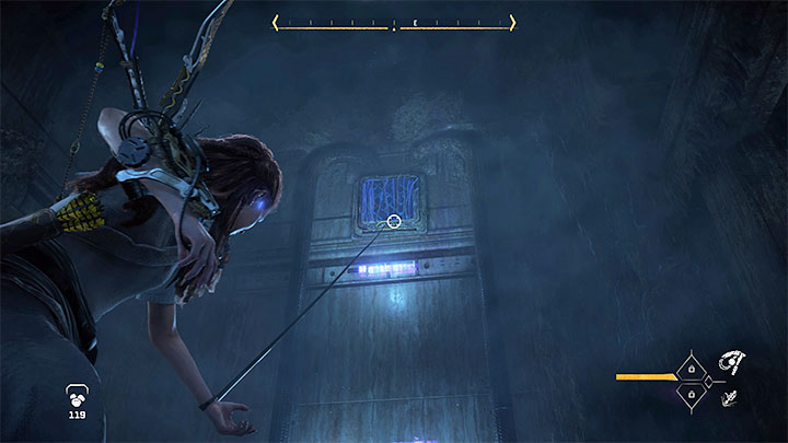 By exploring further, you will reach a locked door and Aloy must single-handedly find a way to bypass it - Horizon Forbidden West: Faros Tomb - walkthrough - Main Storyline - Horizon Forbidden West Guide