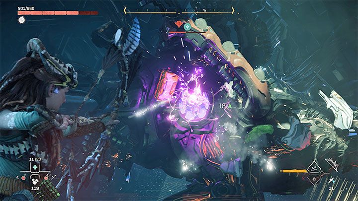 You should especially pay attention to the two Plasma Energizers located on the sides of the enemy machine - Horizon Forbidden West: Slaughterspine - Cauldron GEMINI boss, how to defeat? - Bosses - Horizon Forbidden West Guide