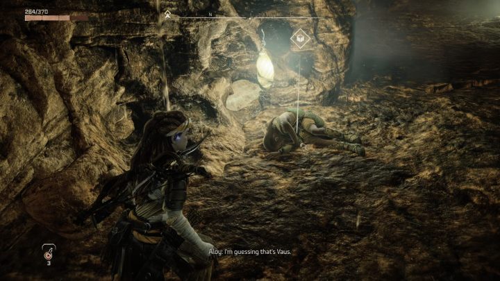 When you reach the surface, examine the man's body and take his seeds - Horizon Forbidden West: The Roots That Bind - walkthrough - Side quests - Horizon Forbidden West Guide