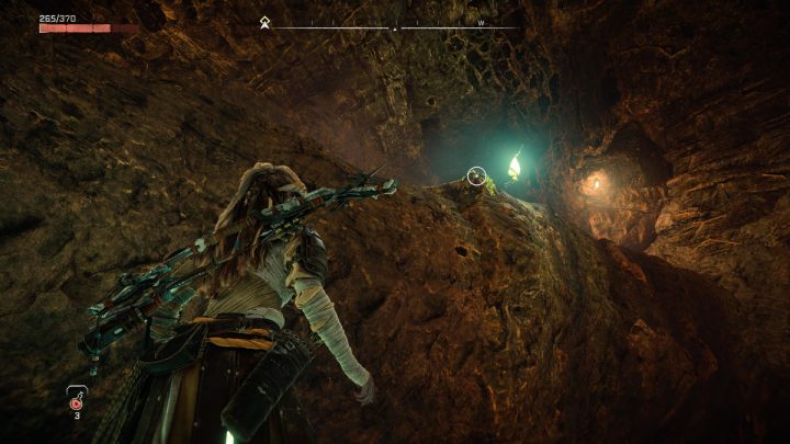 Look up and reach the handle - Horizon Forbidden West: The Roots That Bind - walkthrough - Side quests - Horizon Forbidden West Guide