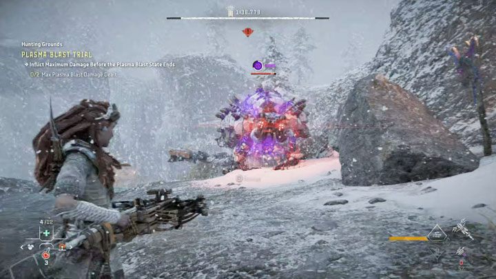 You must fill the bar quickly before the machine explodes - Horizon Forbidden West: Hunting Grounds: Sheerside Mountains - trial walkthrough - Hunting grounds - Horizon Forbidden West Guide