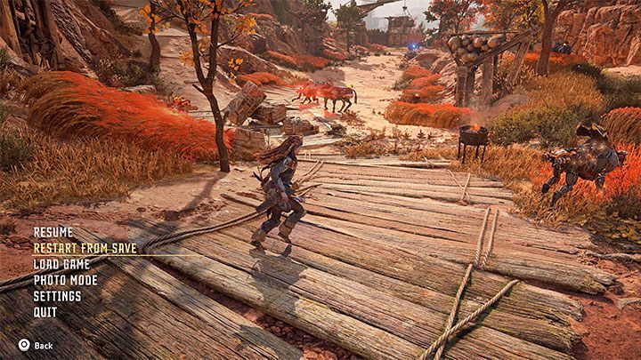 You can restart or cancel trials that you have started, which is a good idea if the fight doesn't go your way or you have prepared poorly for the challenge - Horizon Forbidden West: Hunting Grounds - List and general information - Hunting grounds - Horizon Forbidden West Guide